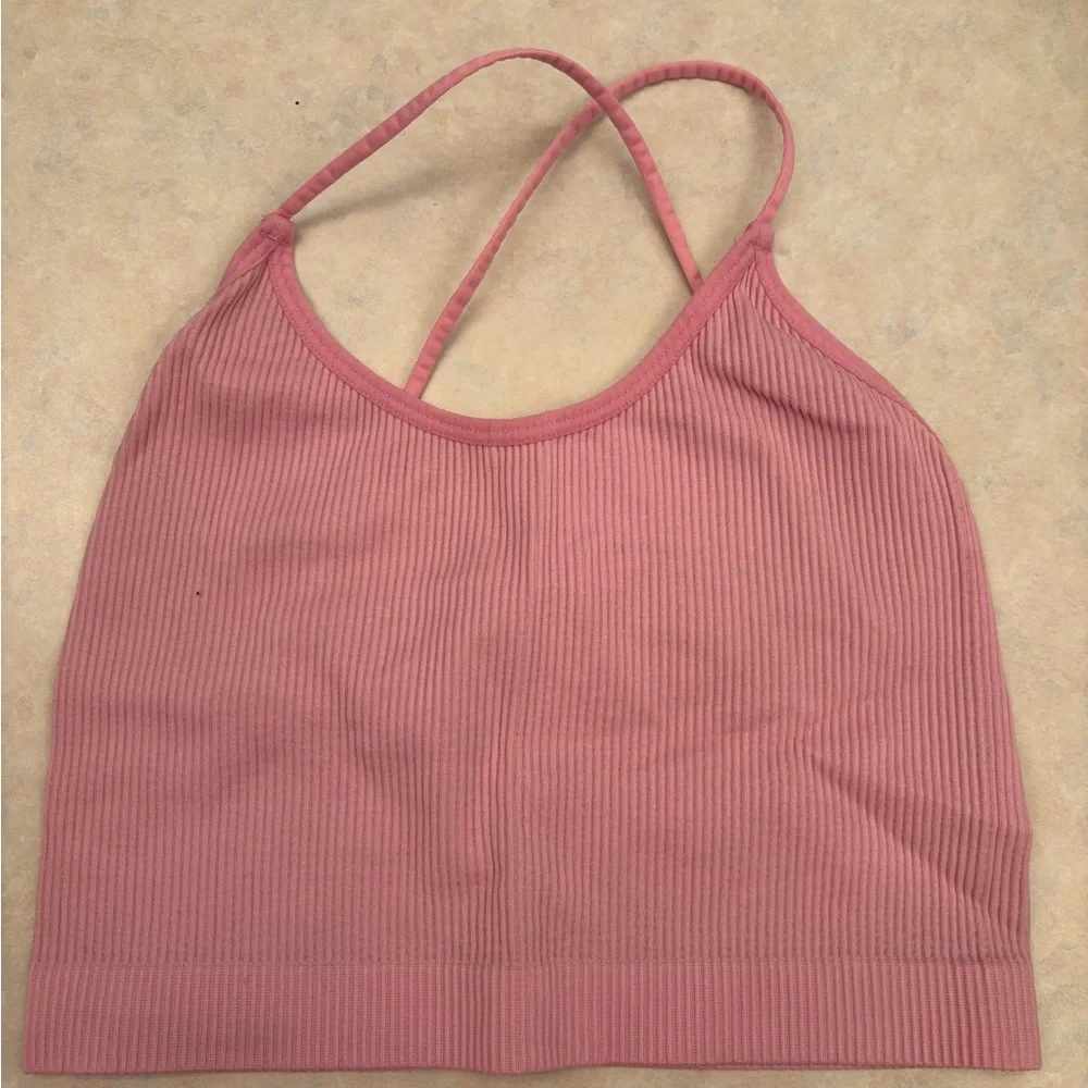 Colsie pink Ribbed Tank Top - Picture 1 of 3